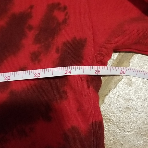 NA-KD Tie dye red oversize pullover hoodie M - Picture 9 of 10